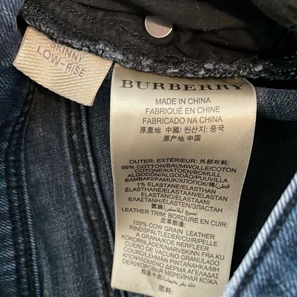 Burberry Brit skinny low rise jeans size 26 - Picture 7 of 14